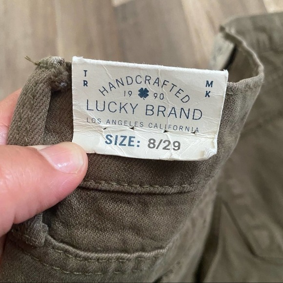 Lucky Brand Bridgette High Rise Skinny Jeans Distress Green Size 8/29 - Picture 6 of 16